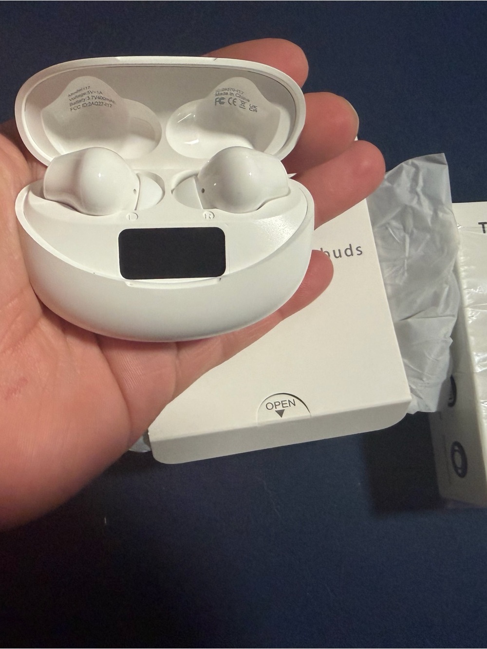 Wireless True Wireless Earbuds with Charging Case - White